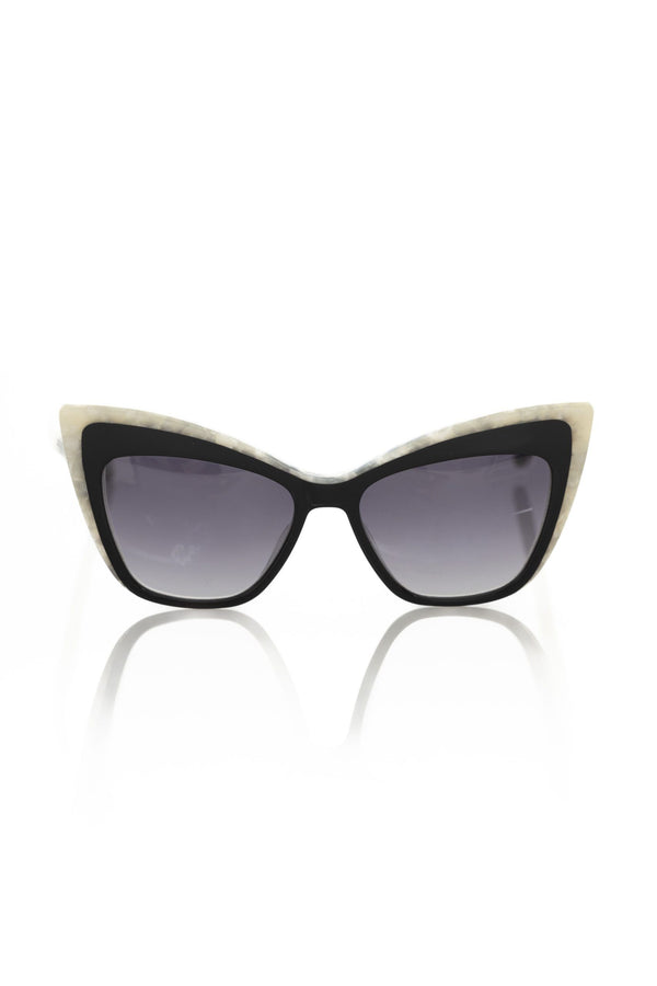 Frankie Morello Black Acetate Women Sunglass