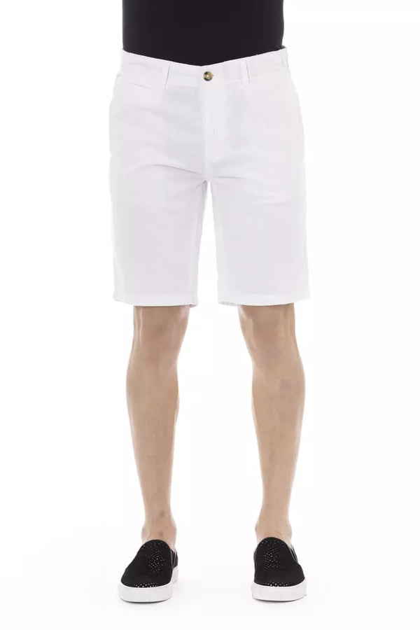 Baldinini Trend White Cotton Men Bermuda Short