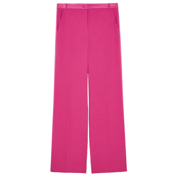 Patrizia Pepe Elegant Fuchsia Palazzo Trousers