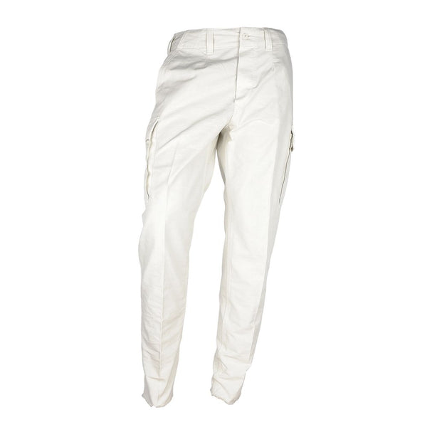 Don The Fuller White Cotton Men's Trouser