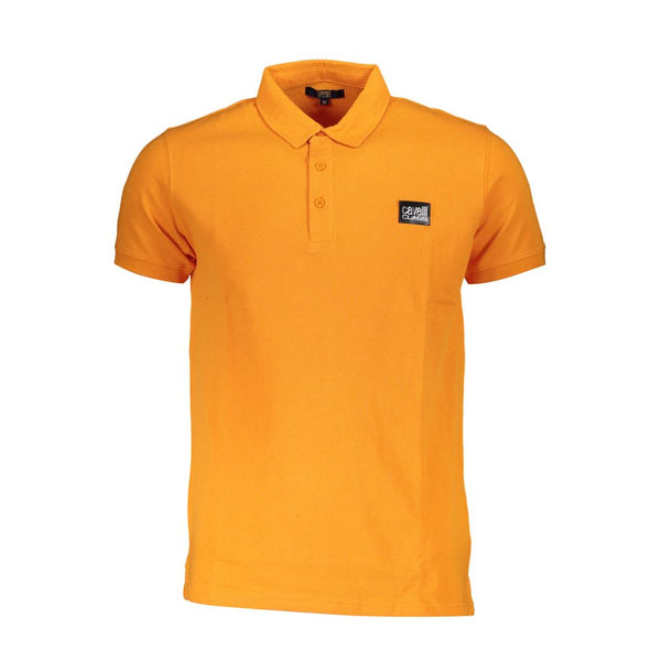 Cavalli Class Orange Cotton Polo Shirt