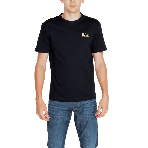 EA7 Emporio Armani Black Cotton T-Shirt