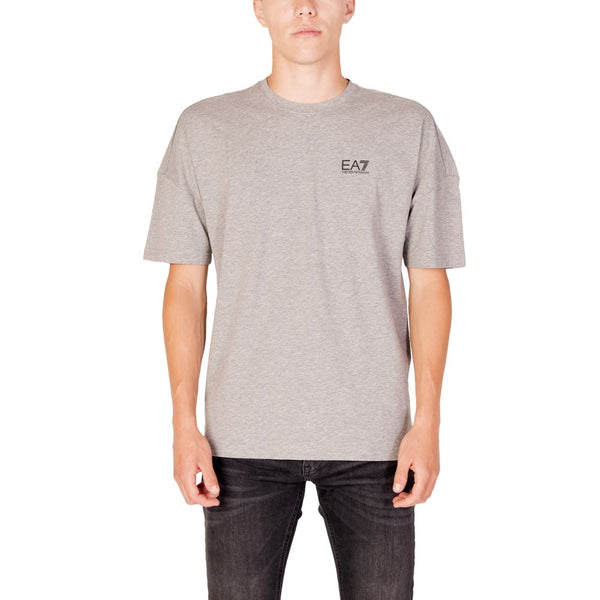 EA7 Emporio Armani Gray Cotton T-Shirt