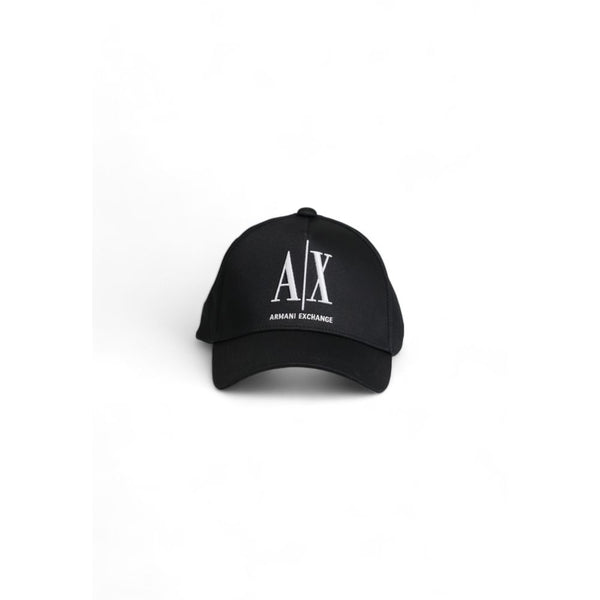 Armani Exchange Black Cotton Hats & Cap