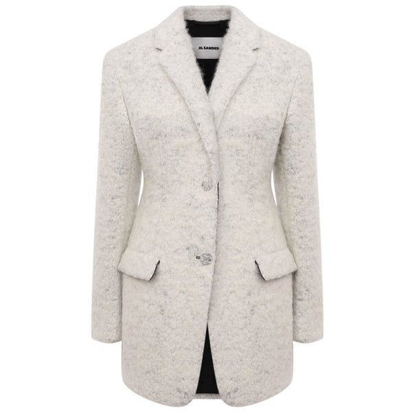 Jil Sander White Alpaca Jackets & Coat