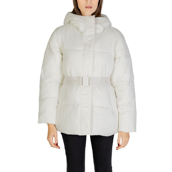 Calvin Klein Jeans Cream Nylon Jackets & Coat