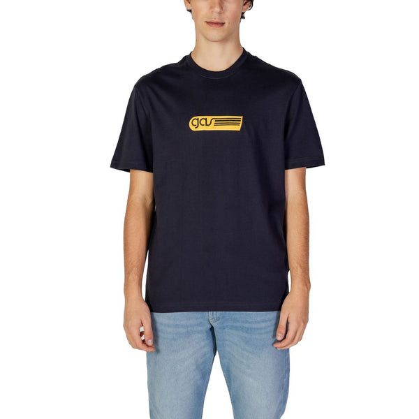 Gas Blue Cotton T-Shirt