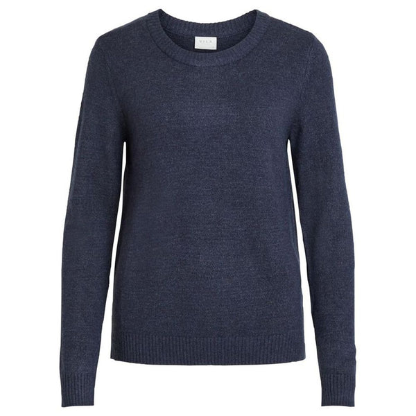 Vila Clothes Blue Viscose Sweater