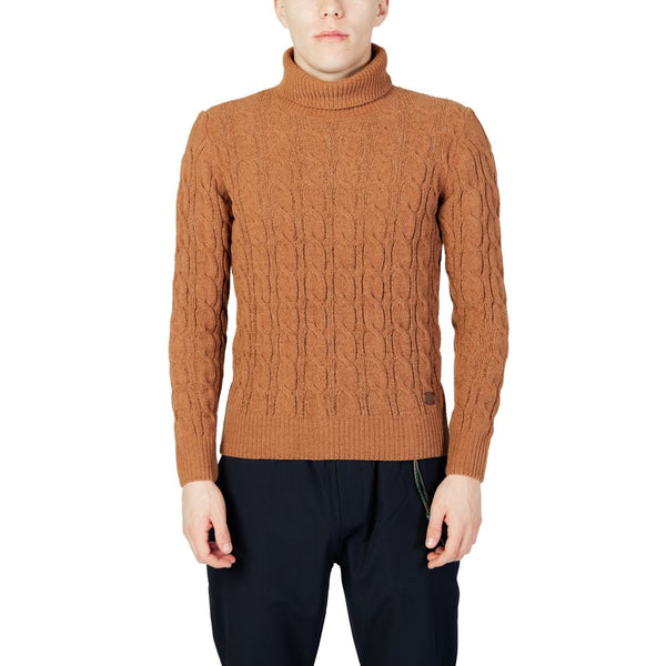 Gianni Lupo Brown Synthetic Material Sweater