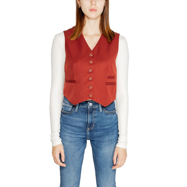 Vero Moda Red Polyester Vest