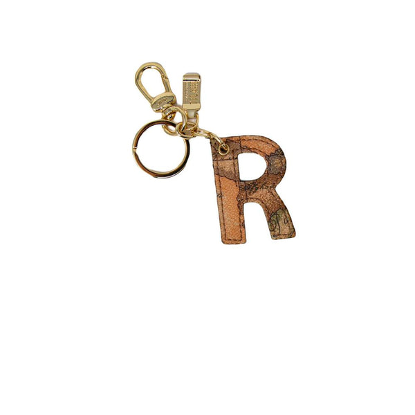 Alviero Martini Prima Classe Beige Leather Keychain