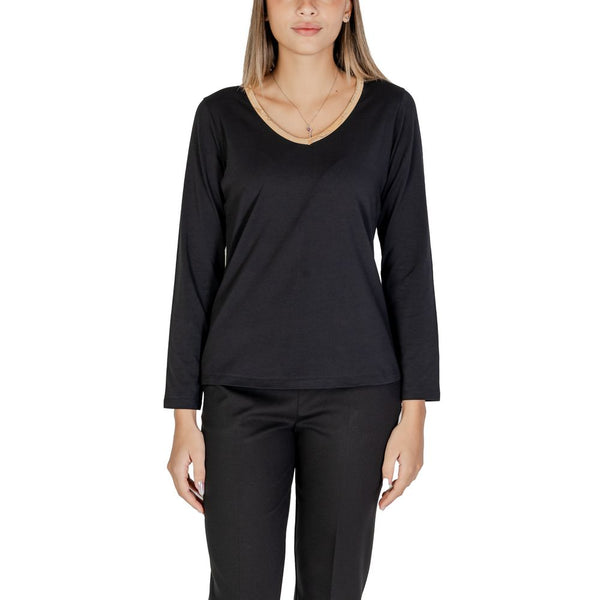 Alviero Martini Prima Classe Black Cotton Tops & T-Shirt